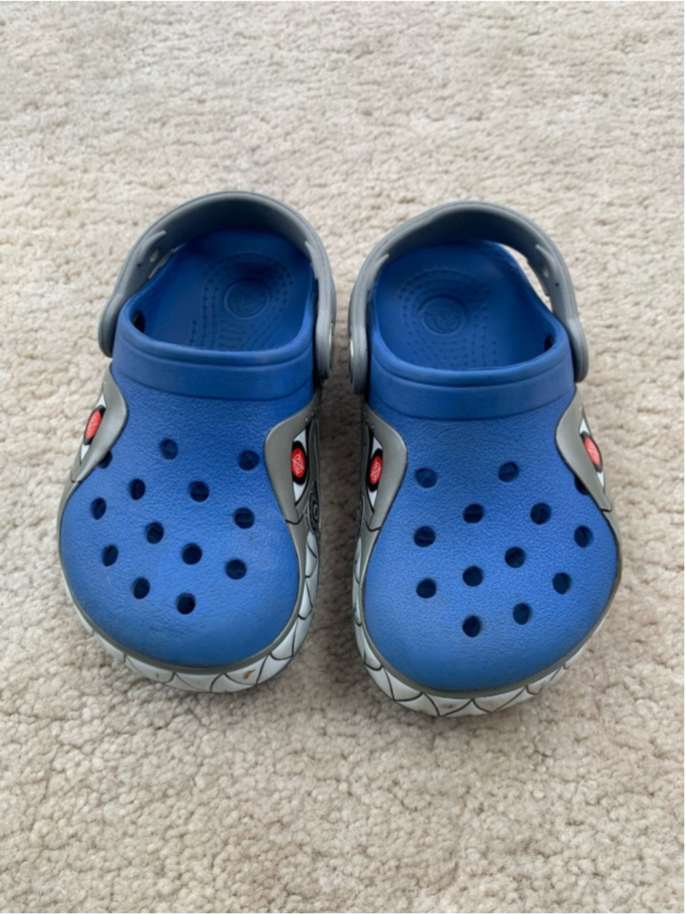 Crocs Toddler Size 9 Robo Shark Slip On Clog Sandals - Picture 2 of 7